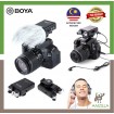 BOYA BY-SM80 Stereo X/Y Condenser Microphone with Integrated Shock Mount Cold-shoe Mount and Windshield for DSLR Cameras and Video Cameras(Black)